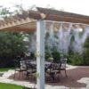 Brumisateur sur terrasse aménagée