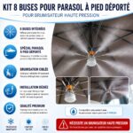 Kit 8 buses avec lampe pour parasol déporté