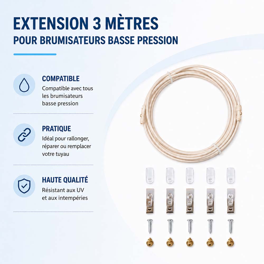 o-fresh-extension-3-metres-brumisateur-basse-pression Extension 3m pour système de brumisation (5 buses) – Image 1