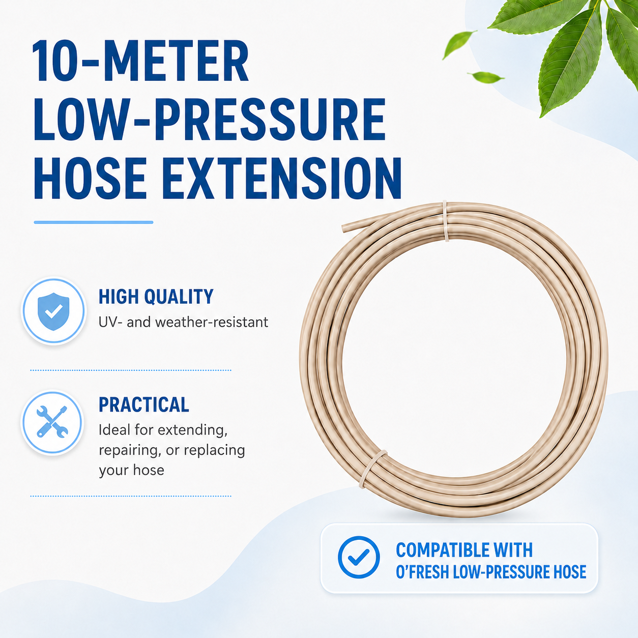 o-fresh-extension-10-metres-de-tuyau-basse-pression 10m pipe - Image 1