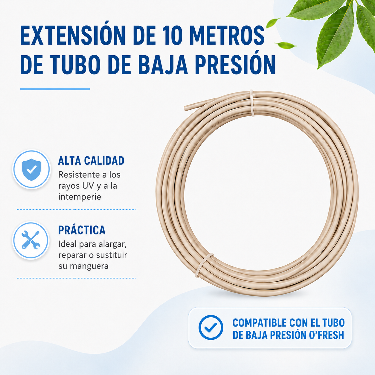 o-fresh-extension-10-metres-de-tuyau-basse-pression 10 m de manguera - Imagen 1