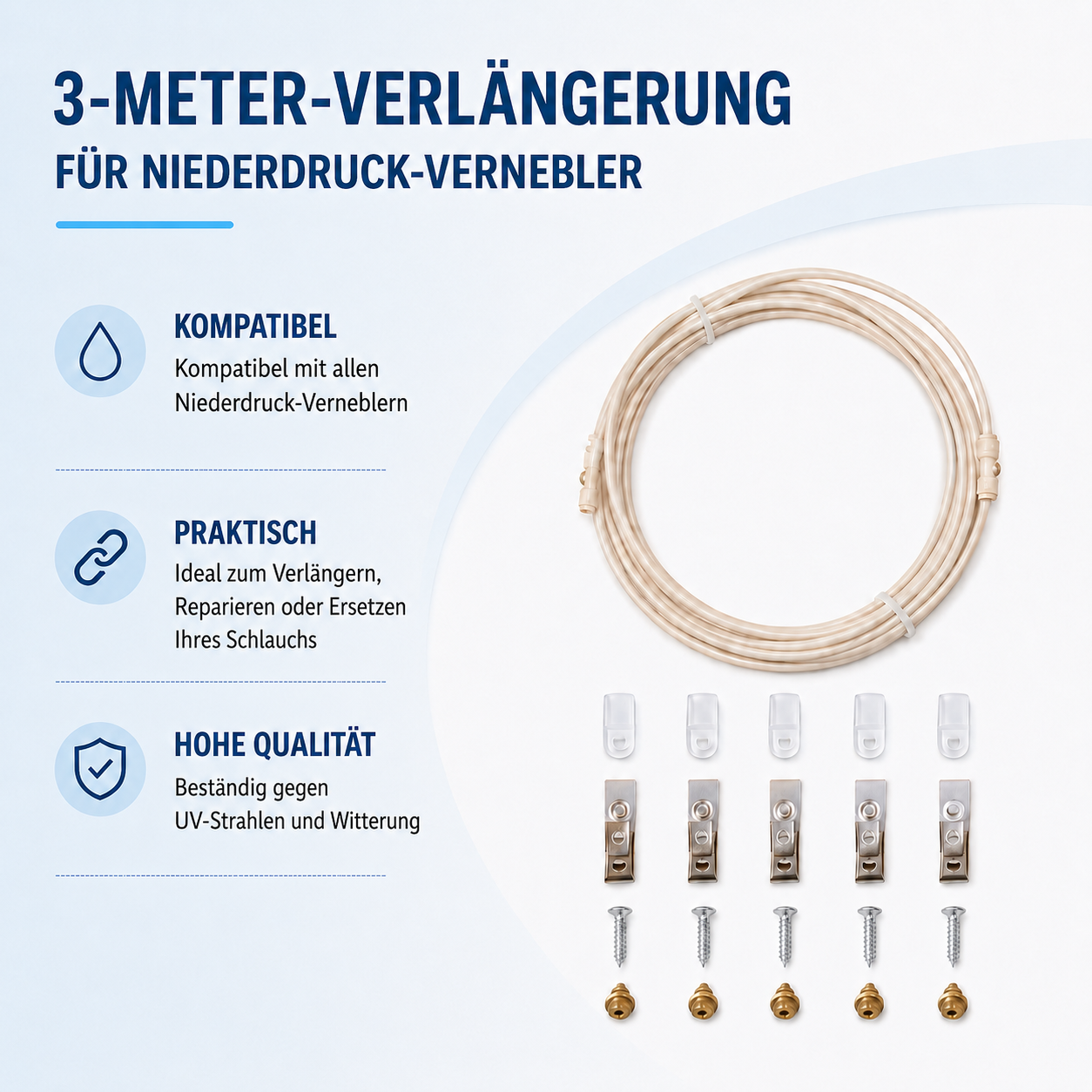 o-fresh-extension-3-metres-brumisateur-basse-pression 3m Verlängerung für Sprühnebelanlage (5 Düsen) – Bild 1
