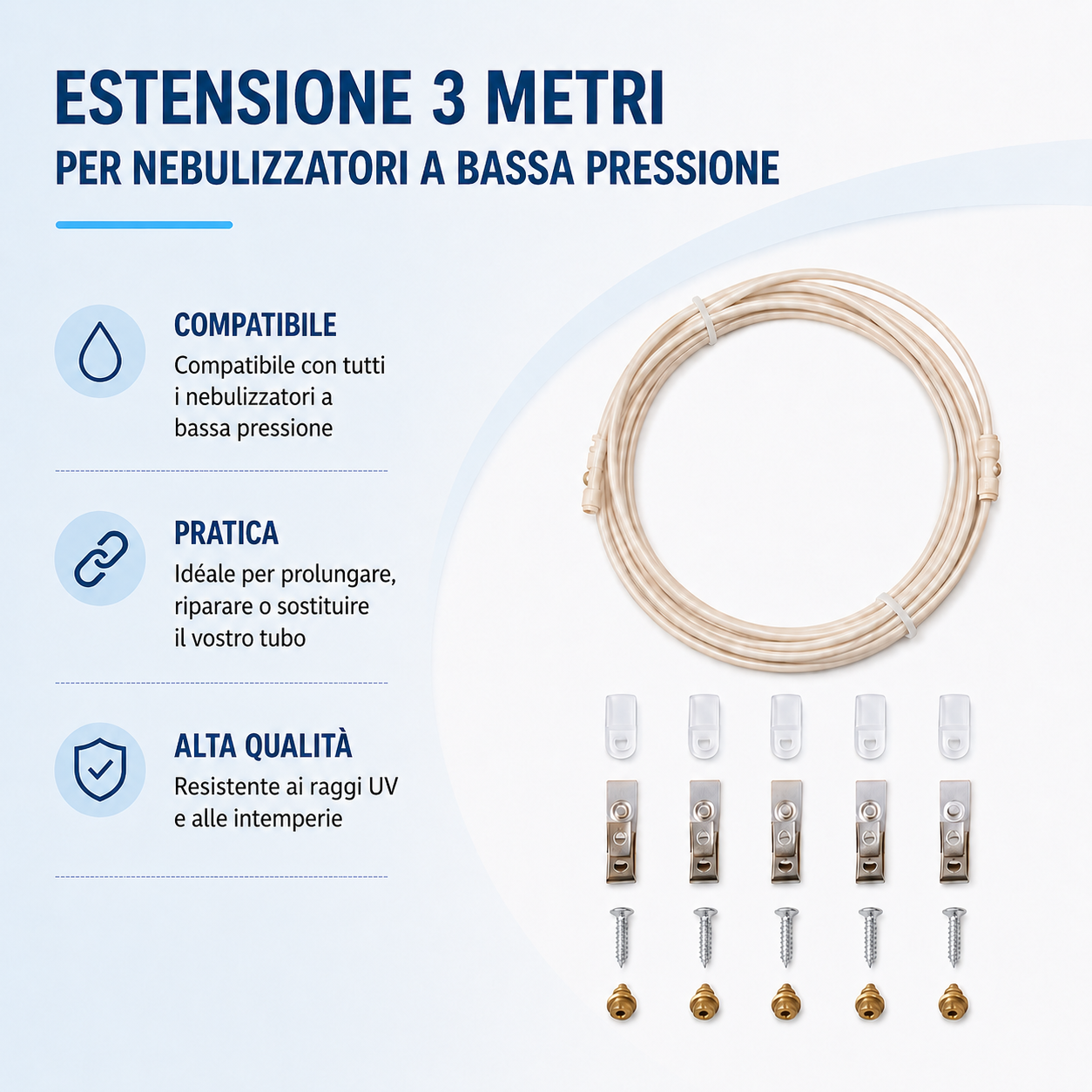 o-fresh-extension-3-metres-brumisateur-basse-pression Prolunga di 3 metri per il sistema di nebulizzazione (5 ugelli) - immagine 1