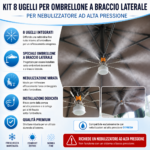 Kit di 8 ugelli con lampada per parasole a distanza