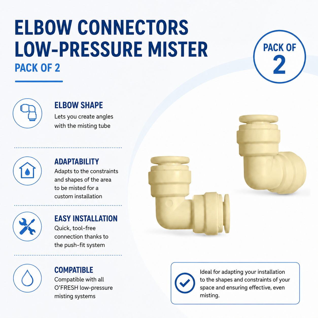o-fresh-lot-de-2-raccords-coude-brumisateur-basse-pression Elbow fittings x2 - Image 1