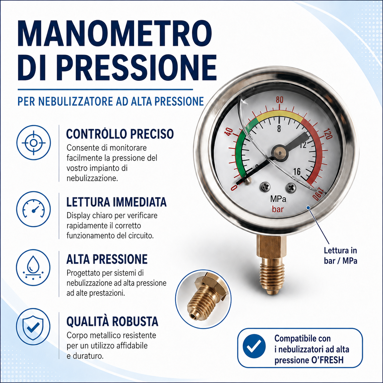 o-fresh-manometre-de-pression-brumisateur-haute-pression Manometro per il nebulizzatore HP O'FRESH - immagine 1