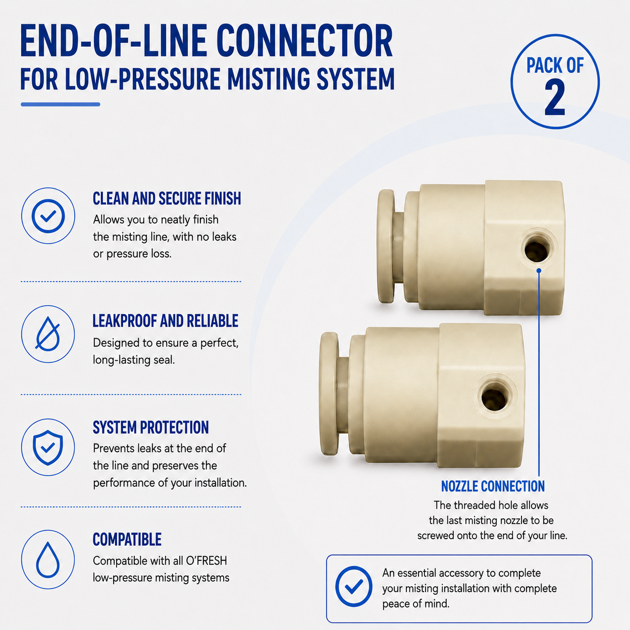 o-fresh-raccord-fin-de-ligne-brumisateur-basse-pression End fittings x2 - Image 1