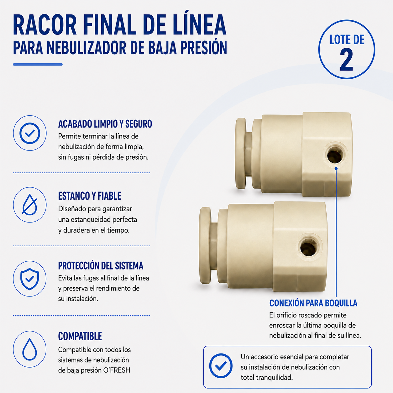 o-fresh-raccord-fin-de-ligne-brumisateur-basse-pression Conectores de final de línea x2 - Imagen 1