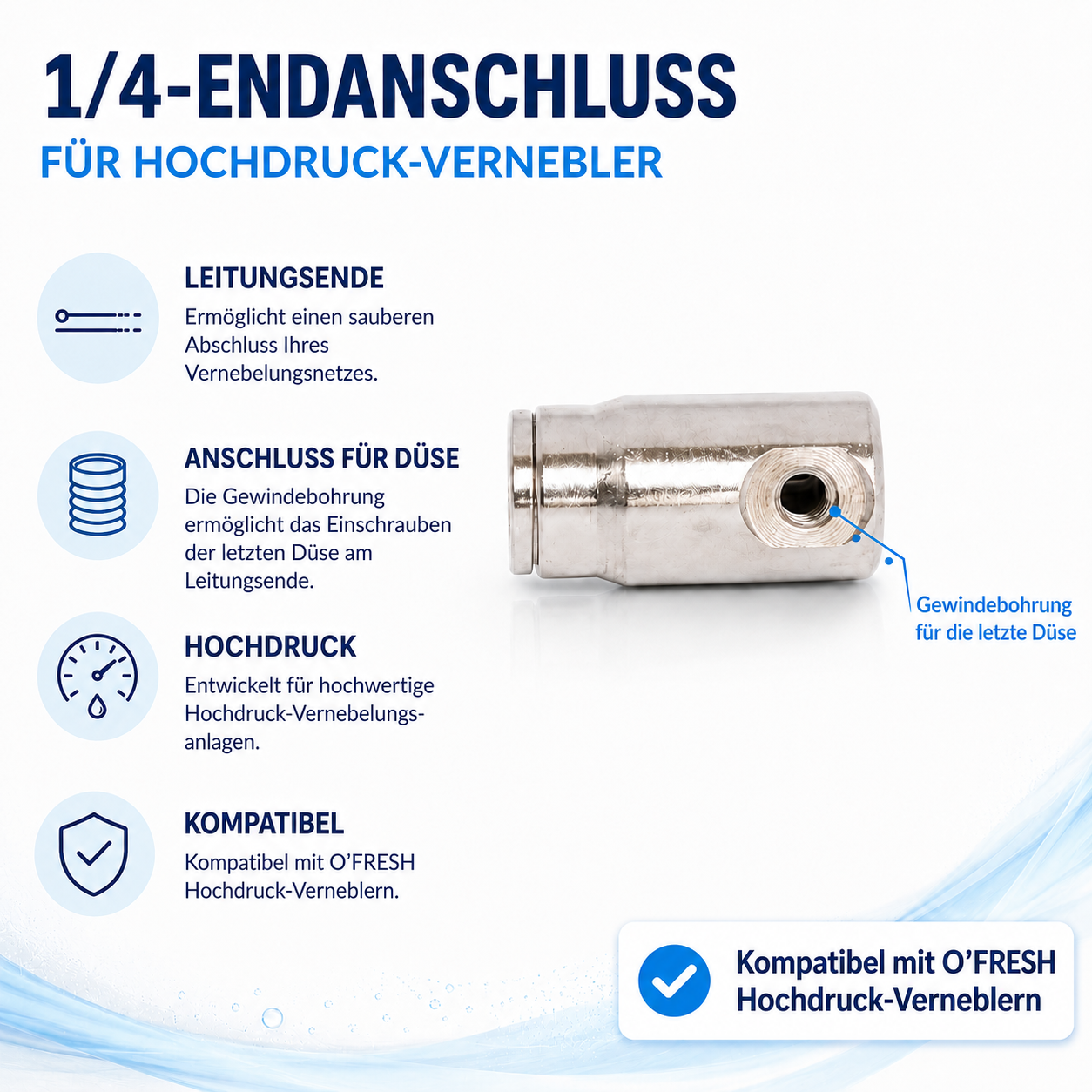 o-fresh-raccord-fin-de-ligne-brumisateur-haute-pression Endstück 1/4 x1 – Bild 1