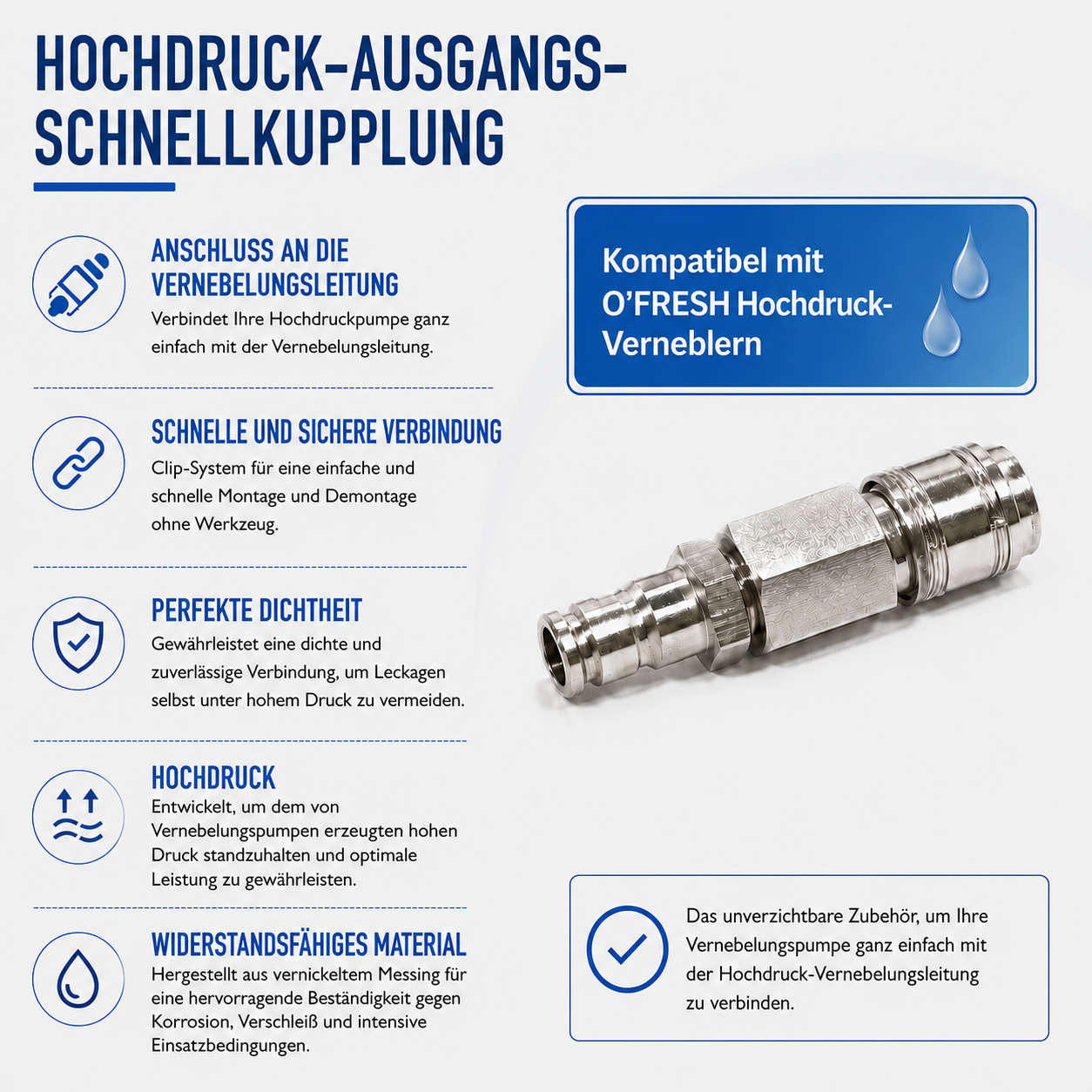 o-fresh-raccord-rapide-entree-haute-pression Schnellkupplung HD-Ausgang – Bild 1