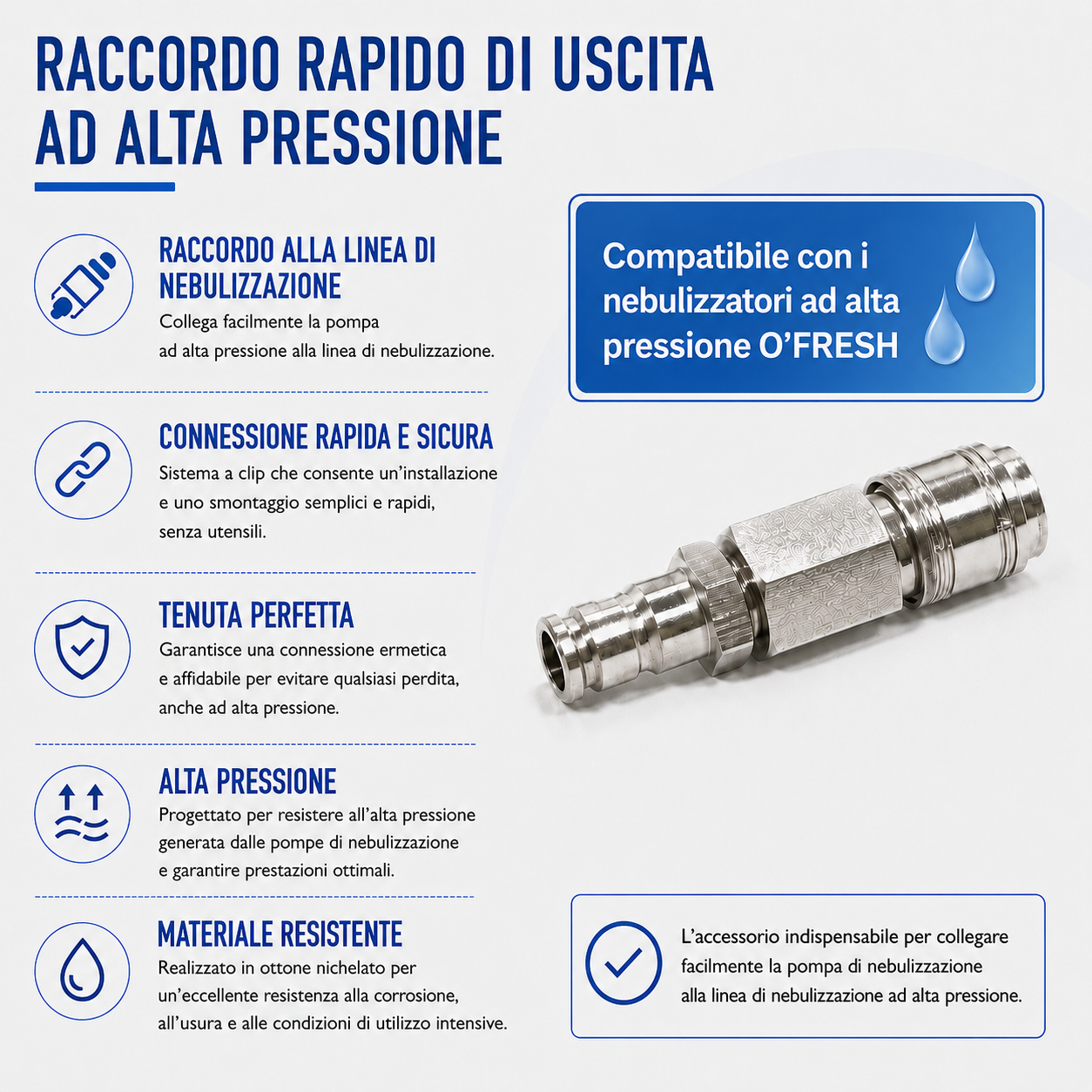 o-fresh-raccord-rapide-entree-haute-pression Connettore rapido uscita HP - immagine 1