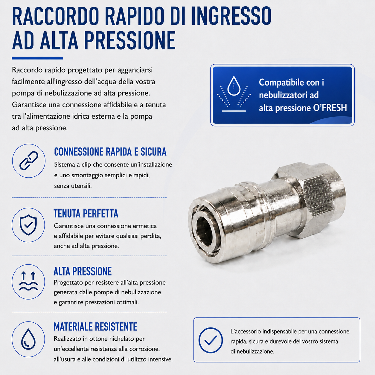 o-fresh-raccord-rapide-sortie-haute-pression Connettore rapido ingresso HP - immagine 1