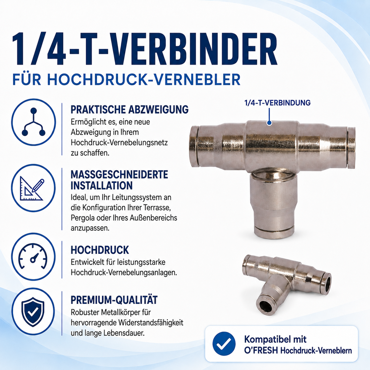 o-fresh-raccord-t-1-4-brumisateur-haute-pression T-Verbinder 1/4 x1 – Bild 1
